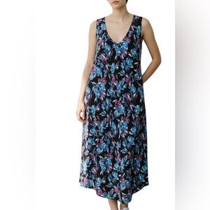 The Pioneer Woman Umbrella Dress* BlackFloral** XXL (20) V-Neck Sleeveless Comfy